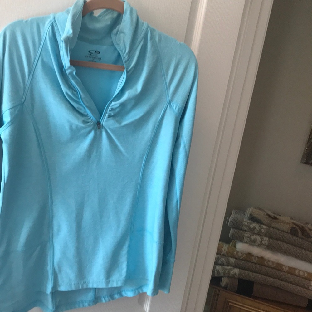 Quarter zip workout top
